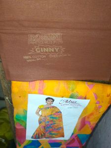 Colorful Geometric Print Saree