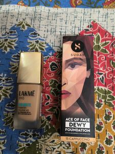 Lakme and sugar foundation combo