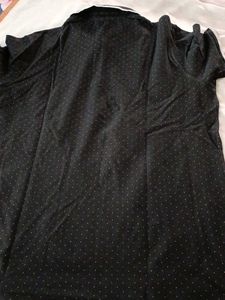 Men's Black Polo Shirt with White Collar
