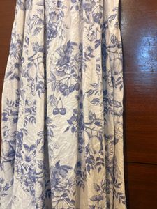 Chic Blue Floral Midi Dress