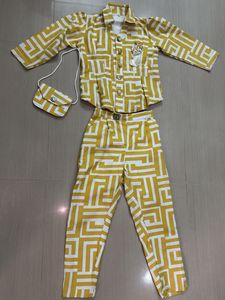 Yellow Geometric Print Co-ord Set