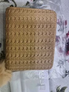 Chic Beaded Clutch with Fur Pom-Pom