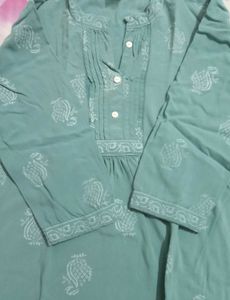 Light Blue Printed Kurta