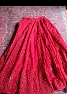Red Sequined Lehenga Choli