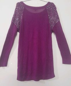 Y2k Embellished Crochet Knit Top