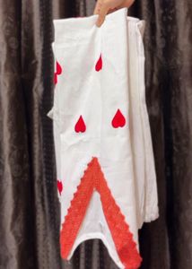 Red Heart Print kurta set