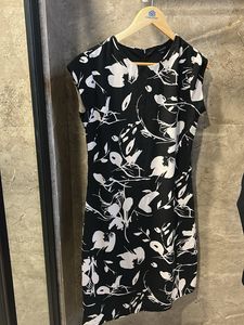 Chic Black & White Floral Dress