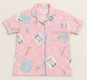 Cute Pink Cartoon Pyjama Top