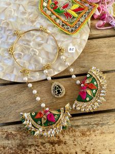 Designer Embellished Bangles with Pearls