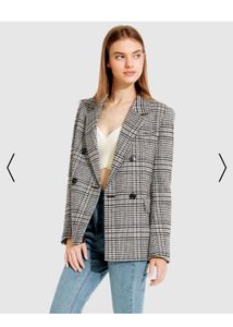 Urbanic Set Of Chic Plaid Double-Breasted Blazers
