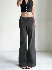 y2k Chic low waist  Shiny Textured Pants