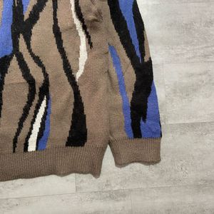 Unique Abstract Print Men's Sweater