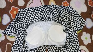 Black &amp; White Swimsuit