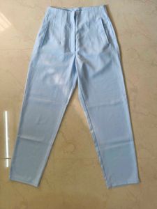 Blue Straight Leg Trousers