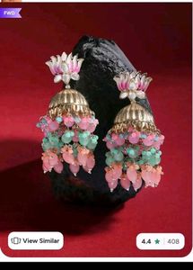Beautiful Lotus Jhumka Earrings