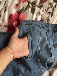 Classic Blue Denim Jacket ( little button defect)