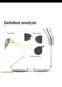 Oval Sunglasses - Gold Frame, Black Lenses