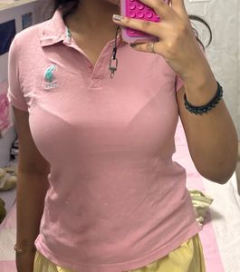 US P Assn Pink Polo T-S