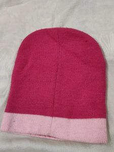 Cute Pink Beanie with Heart Detail
