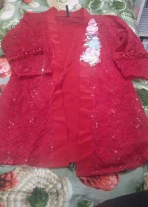 new without tag Red Embellished top shrug