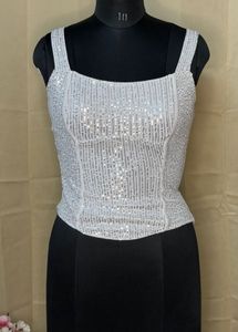 Sparkling Sequin Corset Blouse