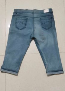 Light Blue Denim Capris