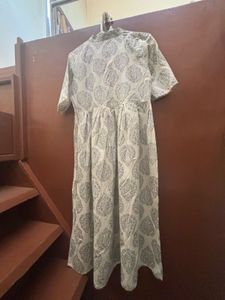 Anouk Cream Printed Kurti Dress - Feeling Festive
