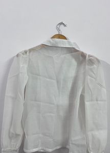 Chic White Puff Sleeve Blouse
