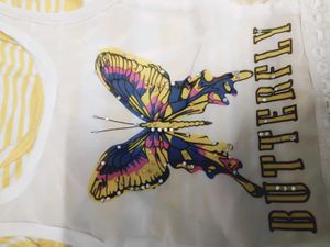 Cute Butterfly Striped T-Shirt