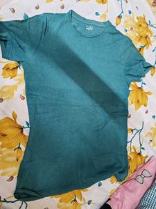 Teal Green Casual T-Shirt