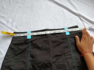 Black Mini Skirt with Contrast Stitching