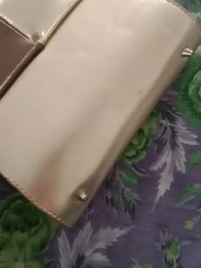 Two-Tone Metallic Handbag
