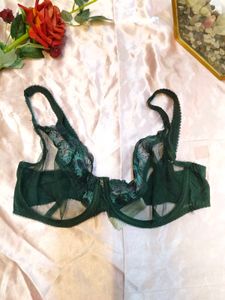 Emerald Green Lace Bra