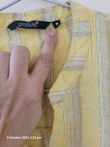 Yellow Striped Kurta