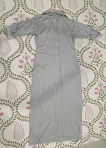 Formal Grey Striped Kurti