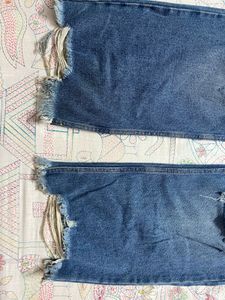 Max Trendy Ripped Wide-Leg Jeans