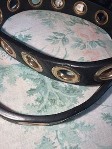 Branded Black belt with golden designs