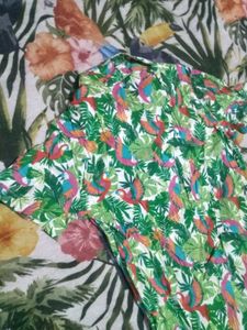 Vibrant Tropical Print Shirt
