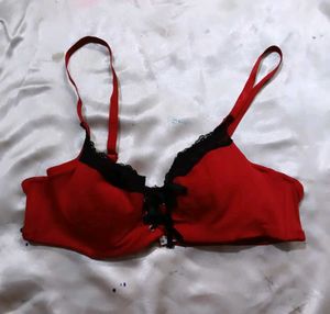Red &amp; Black lace Bra