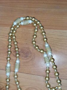 Krishna Pendant Gold Beaded Necklace