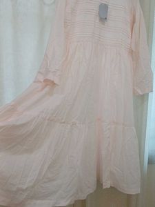 Light Pink Tiered Midi Dress