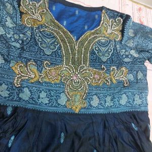 Beautiful Navy Blue Ethnic Gown