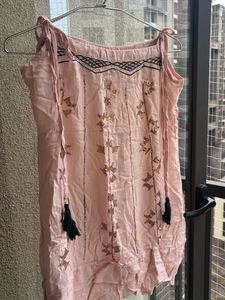 Baby Pink Embellished Tunic Top