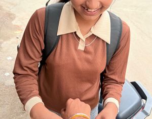 Brown Knit Polo Top