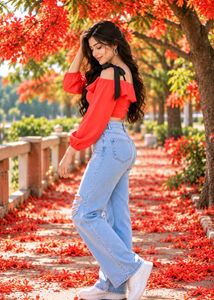 Chic Red Off-Shoulder Crop Top