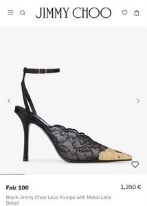 Jimmy Choo Black Lace Pumps