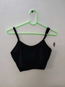 Comfy Black Sports Bra- Free size ✨