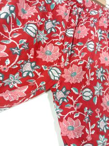 Red Floral Print Kurta Pant (Women's)