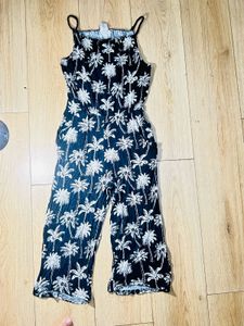 Chic Palm Print Jumpsuit