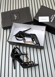 Saint Laurent Black Patent YSL Heels